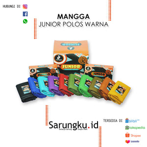 SARUNG MANGGA JUNIOR POLOS WARNA  ECER/GROSIR 10-PCS