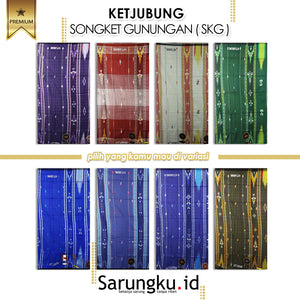 SARUNG KETJUBUNG CLASSIC SONGKET GUNUNGAN (SKG) ECER/GROSIR 10-PCS
