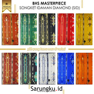 SARUNG BHS MASTERPIECE SONGKET IDAMAN DIAMOND (SID) ECER/GROSIR 10-PCS