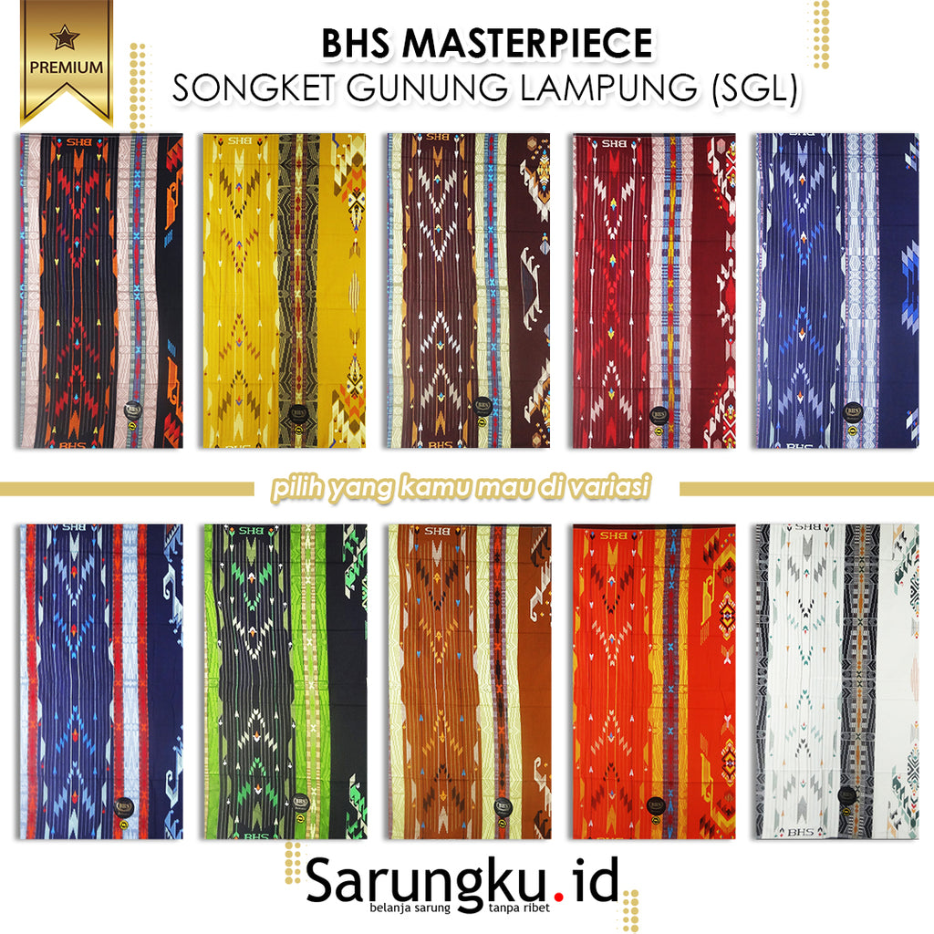 SARUNG BHS MASTERPIECE SONGKET GUNUNG LAMPUNG (SGL) ECER /GROSIR 10-PCS