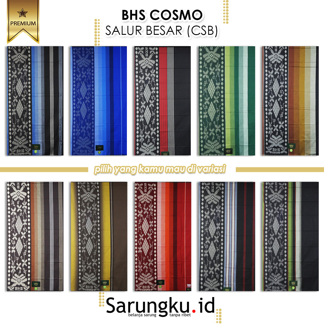 SARUNG BHS COSMO SALUR BESAR (CSB) ECER / GROSIR 10-PCS