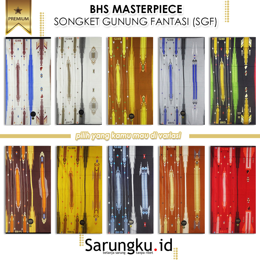 SARUNG BHS MASTERPIECE SONGKET GUNUNG FANTASI (SGF)ECER/GROSIR 10-PCS
