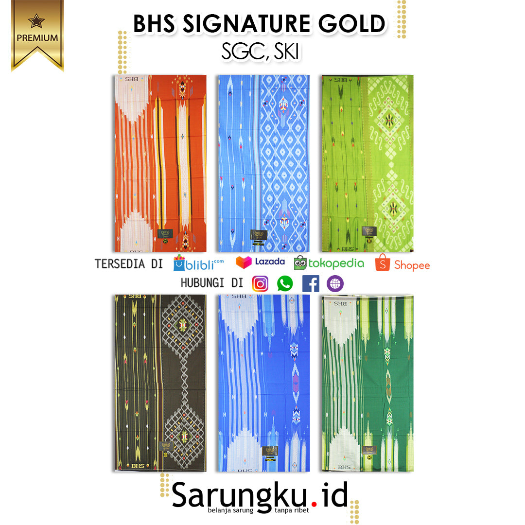 SARUNG BHS SIGNATURE GOLD SGC, SKI ECER/GROSIR 10-PCS