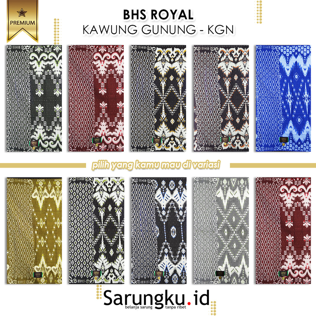 SARUNG BHS ROYAL KAWUNG GUNUNG (KGN)ECER/GROSIR 10-PCS