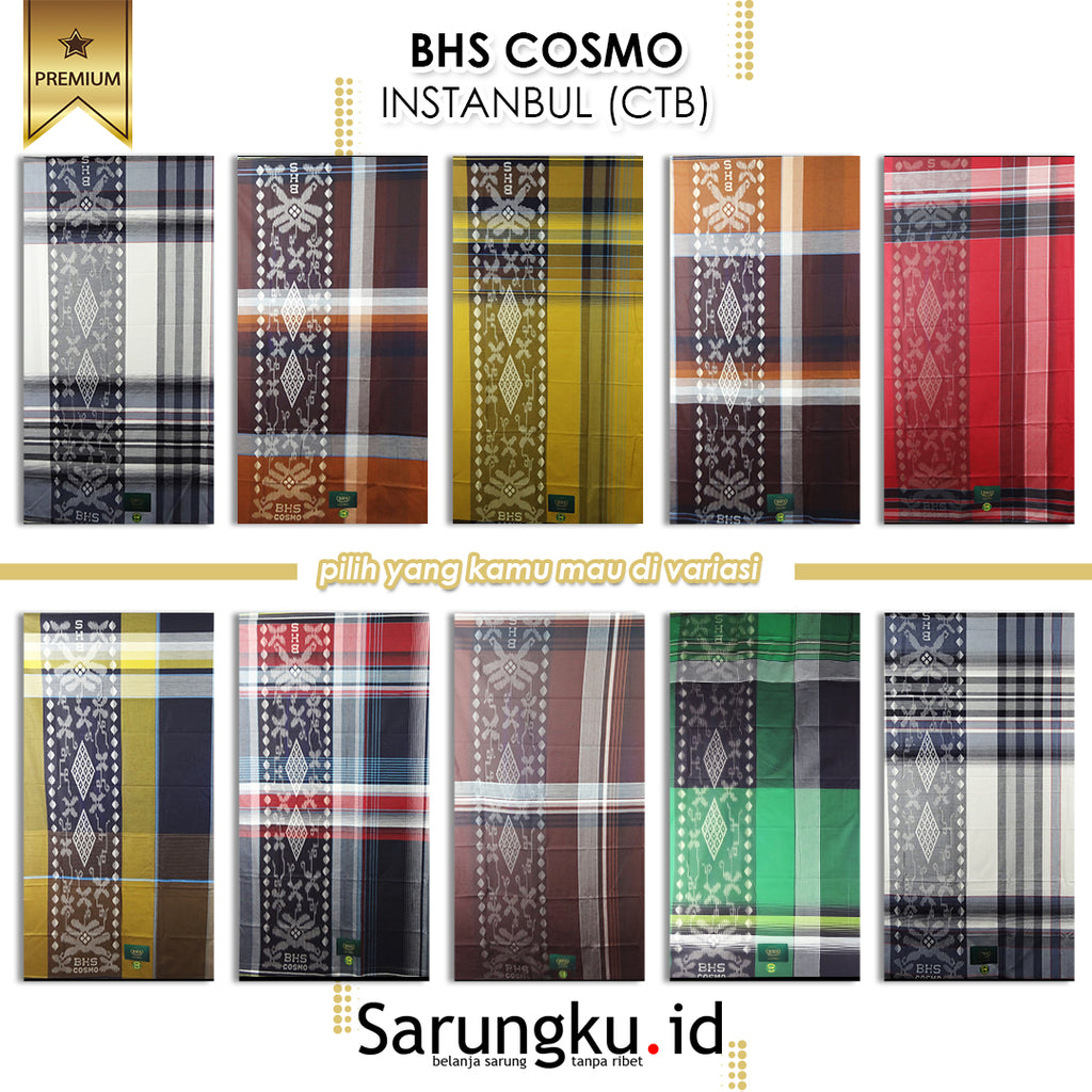 SARUNG BHS COSMO ISTANBUL (CTB) ECER / GROSIR 10-PCS