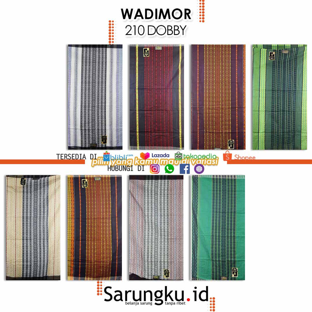 SARUNG WADIMOR DOBBY 210 ECER / GROSIR 10-PCS