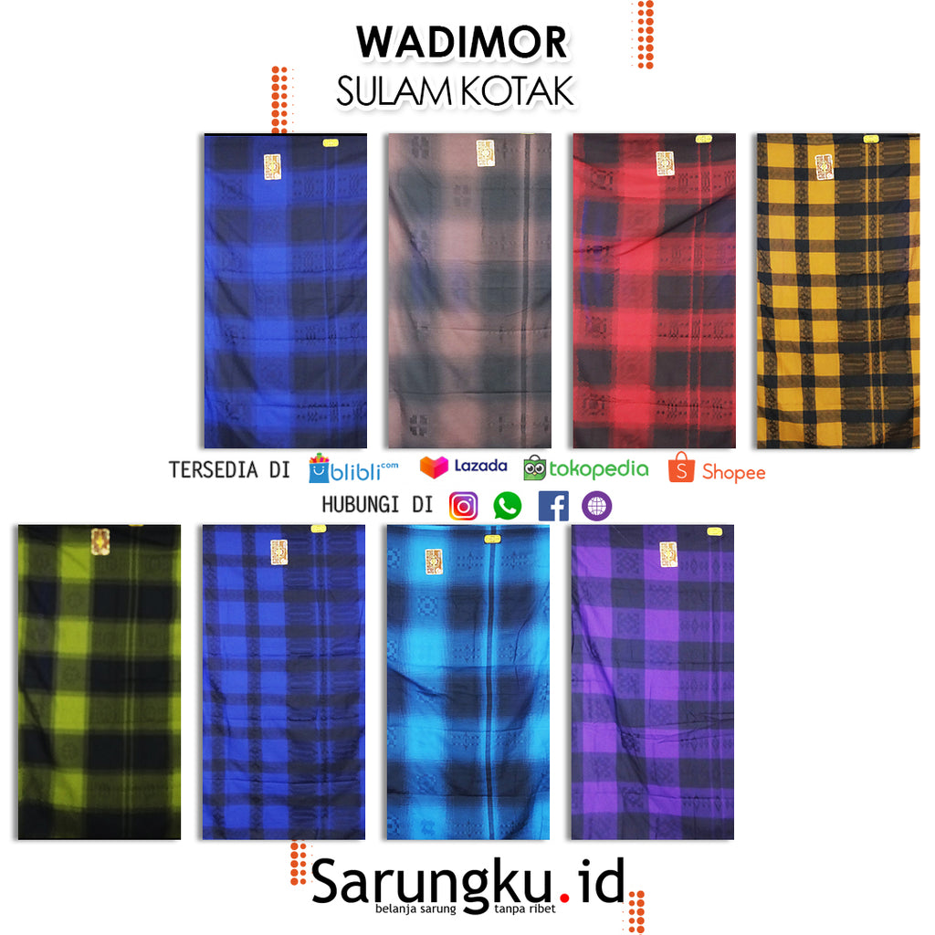 SARUNG WADIMOR SULAM KOTAK ECER/GROSIR 10-PCS