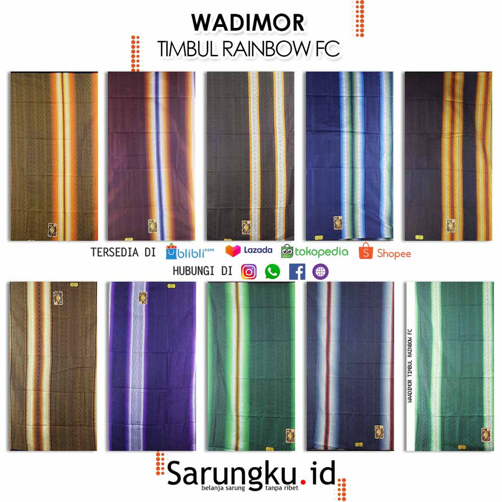 SARUNG WADIMOR TIMBUL RAINBOW FC ECER / GROSIR 10-PCS