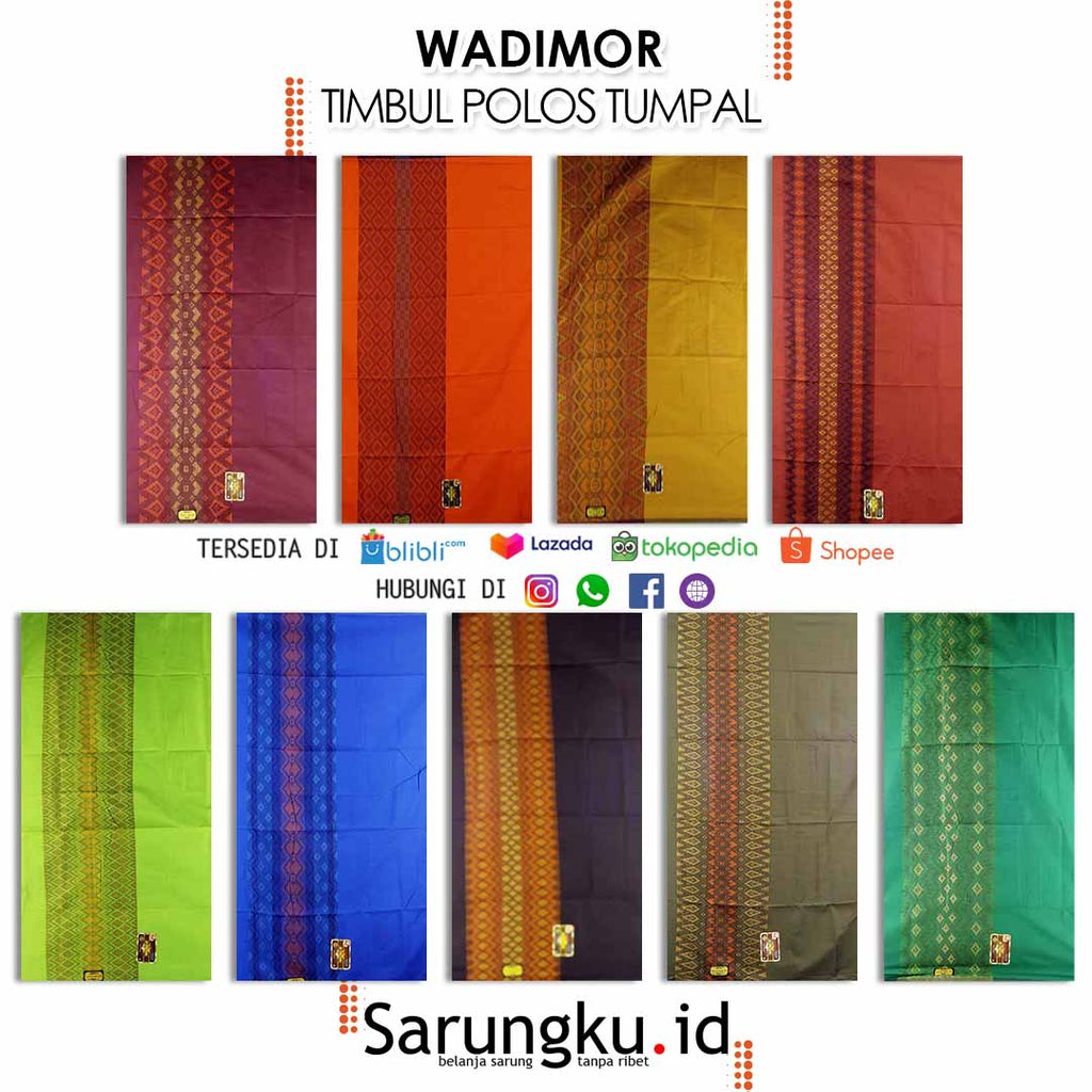SARUNG WADIMOR TIMBUL POLOS TUMPAL ECER/ GROSIR 10-PCS