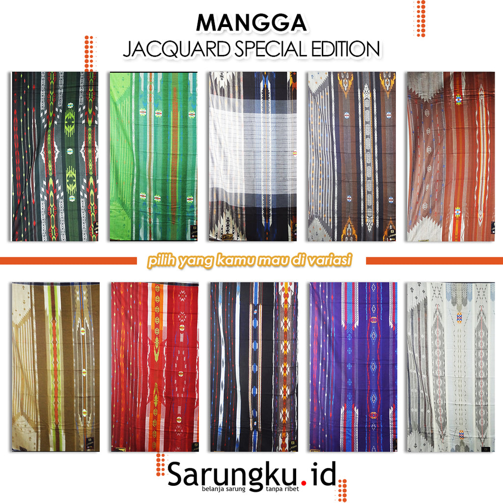 SARUNG MANGGA JACQUARD SPECIAL EDITION ECER/GROISR 10-PCS