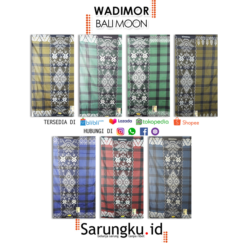 SARUNG WADIMOR MOTIF BALIMOON ECER/GROSIR 10-PCS