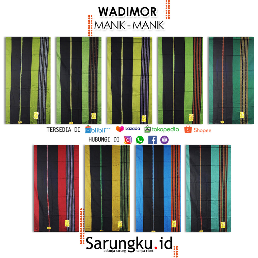 SARUNG WADIMOR MANIK-MANIK  ECER/GROSIR 10-PCS