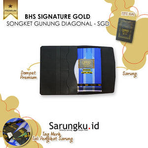 SARUNG BHS SIGNATURE SONGKET GUNUNG DIAGONAL (SGD) ECER/GROSIR 10-PCS