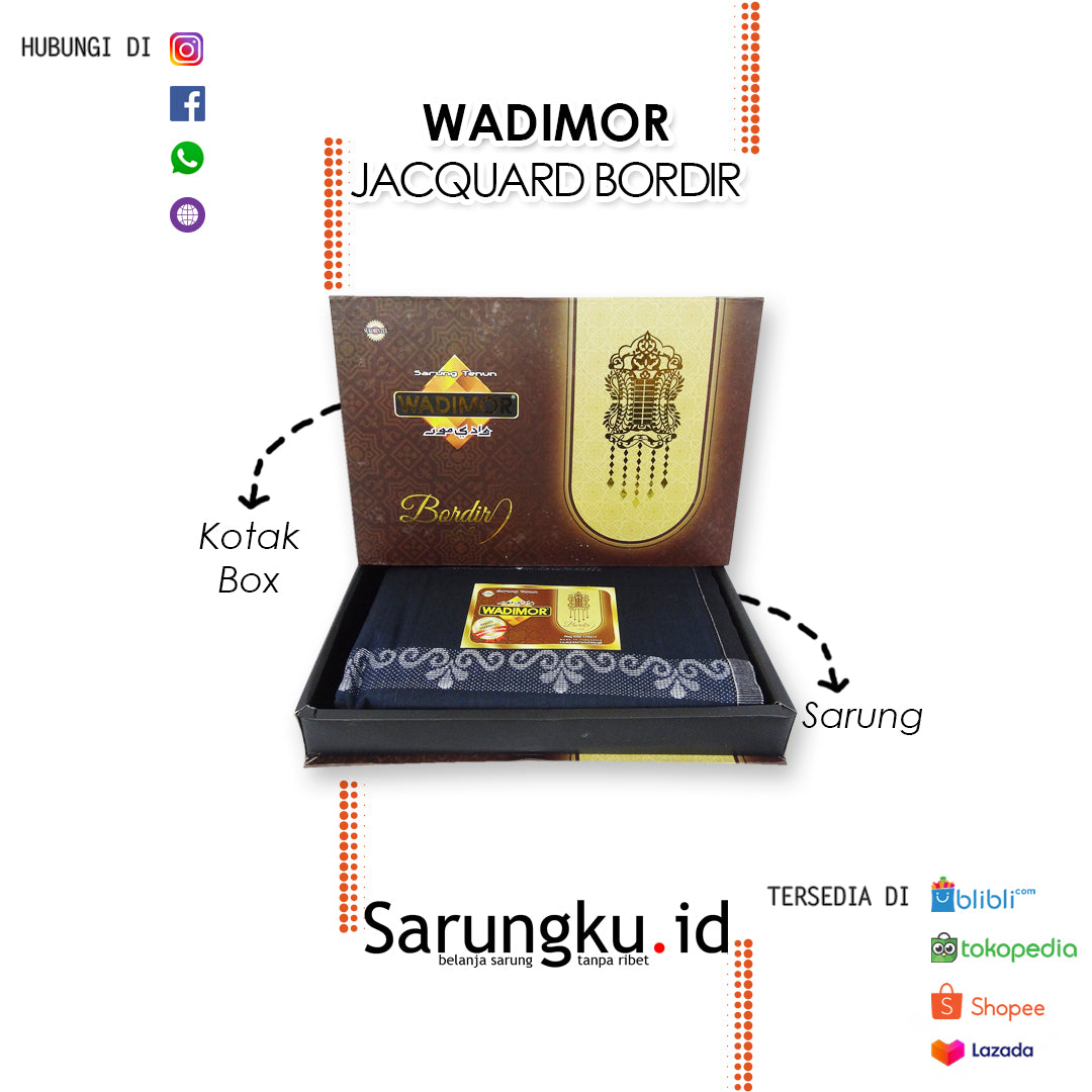 SARUNG WADIMOR JACQUARD BORDIR ECER/GROSIR 10-PCS