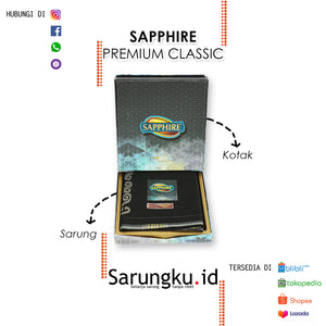 SARUNG SAPPHIRE PREMIUM CLASSIC (PREMIX) ECER/GROSIR 10-PCS
