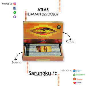 SARUNG ATLAS IDAMAN 525 DOBBY ECER/GROSIR 10-PCS
