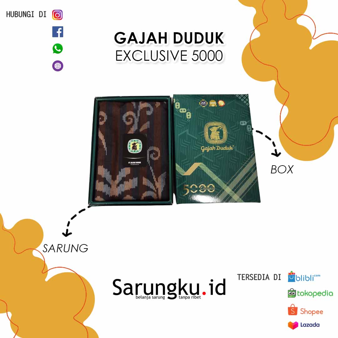 SARUNG GAJAH DUDUK 5000 EXCLUSIVE ECER / GROSIR 10PCS